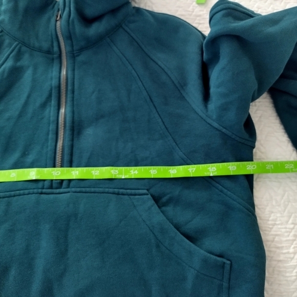 Lululemon Scuba Oversized 1/2 Zip Hoodie Green Sz Xs/S - Picture 8 of 9